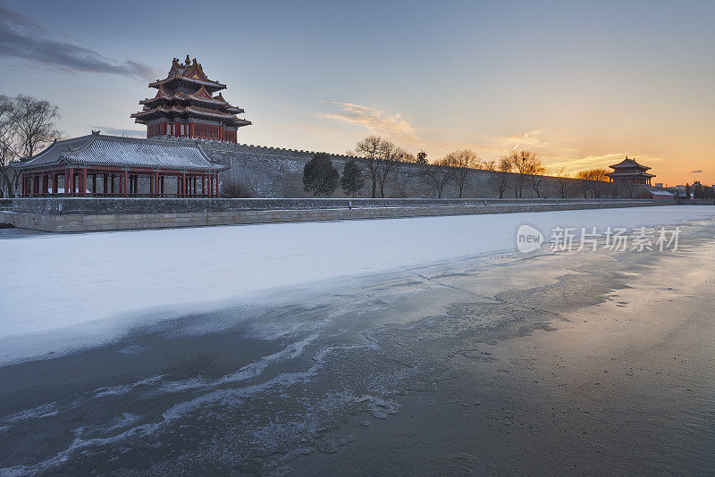 雪中的紫禁城——中国北京