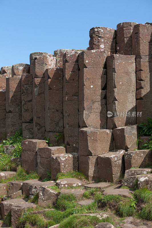 玄武岩柱子，巨人之路，北爱尔兰