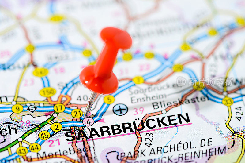 地图系列中的欧洲城市:萨尔布吕肯