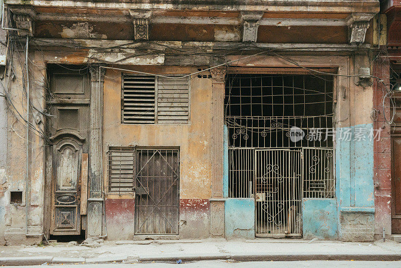 哈瓦那古巴建筑外墙细节