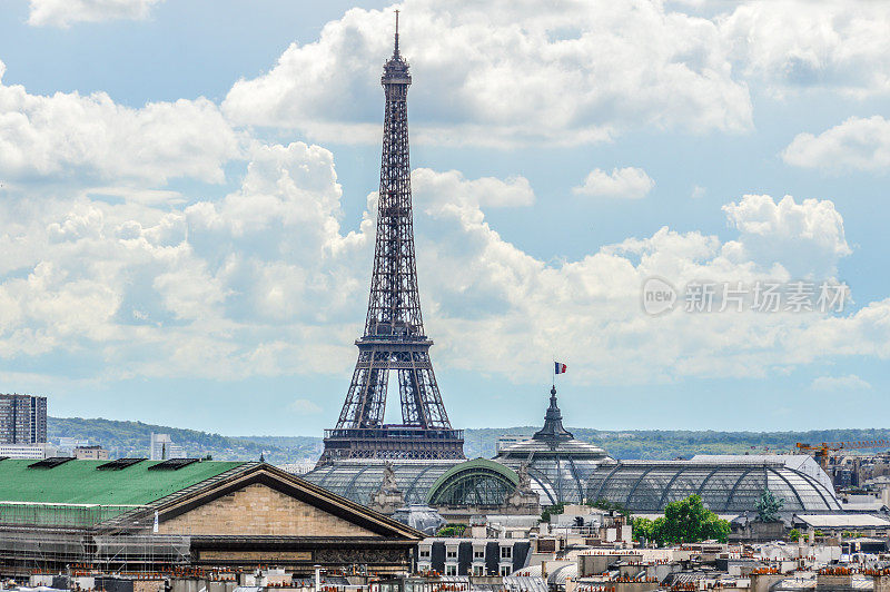 法国巴黎全景城市景观