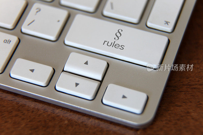 法律签署规则规则键盘
