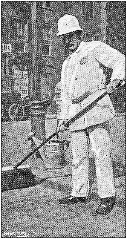 古董照片:纽约人，街道清洁工