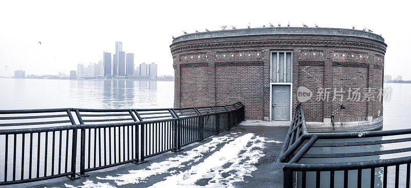 底特律，密歇根-冬季全景图