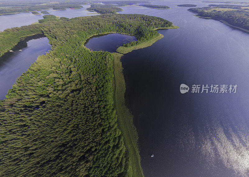 湖泊及岛屿景观(鸟瞰图)