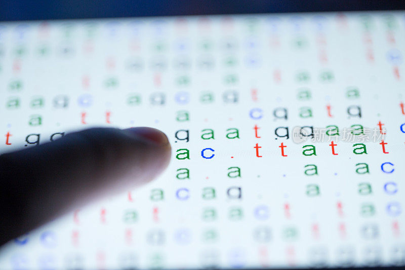触摸板上的彩色编码DNA序列