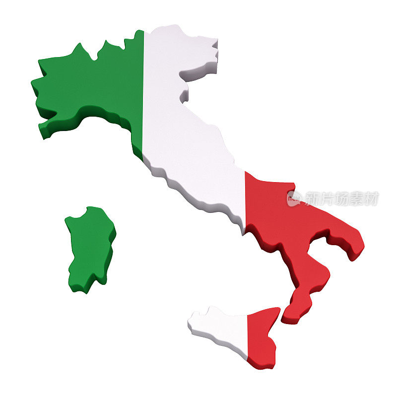 意大利地图-股票图像