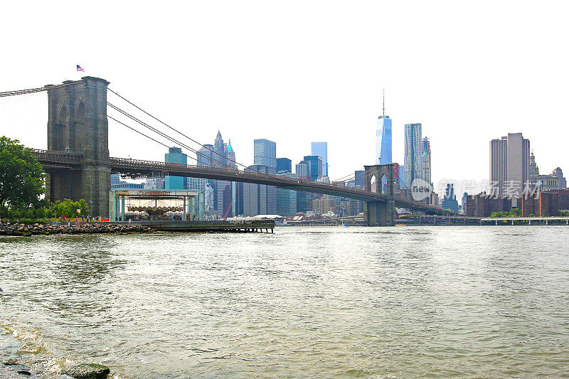 纽约天际线布鲁克林大桥