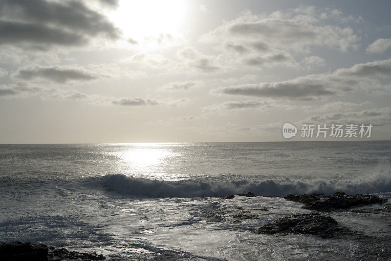 海岸上的日落