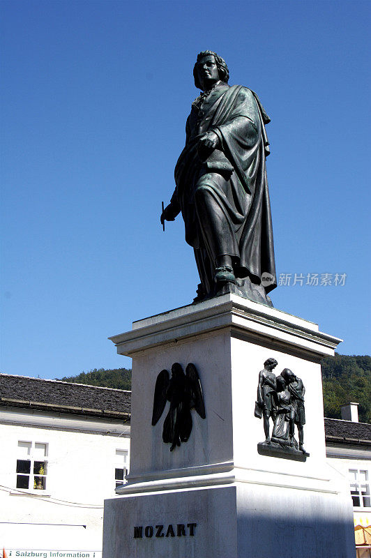奥地利萨尔茨堡的莫扎特公共雕像