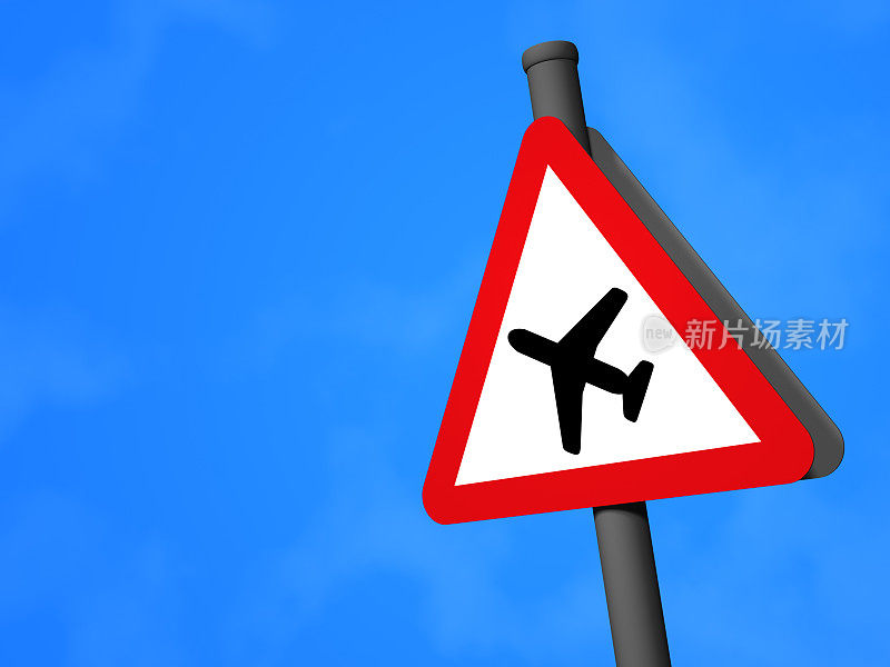 英国交通标志-低空飞行的飞机