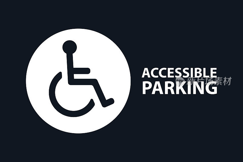 残疾人轮椅标志标志
