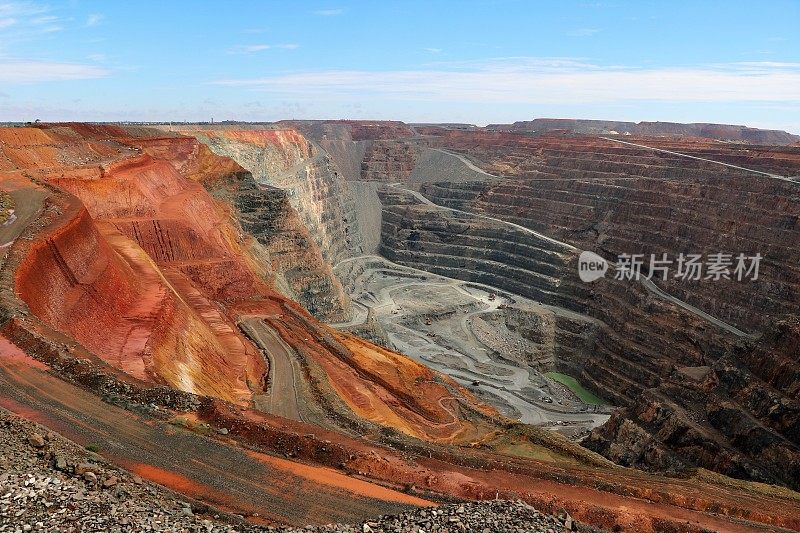 西澳金矿超级矿坑的内部景观