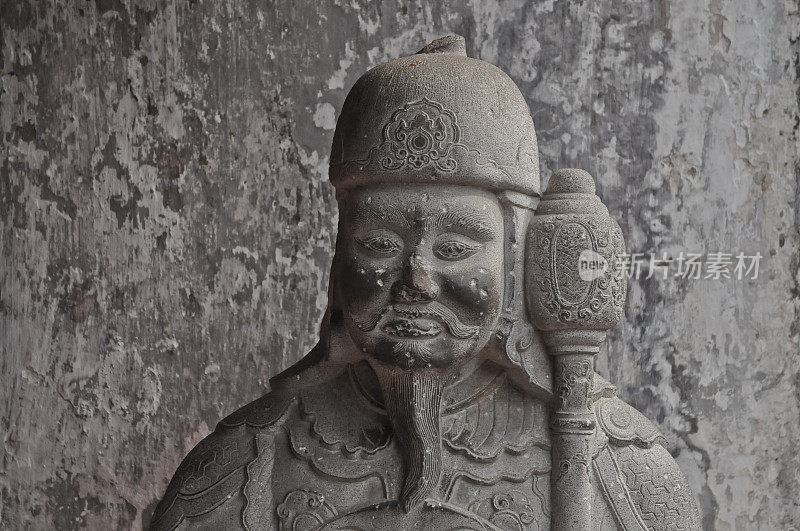 中国古代武士石像
