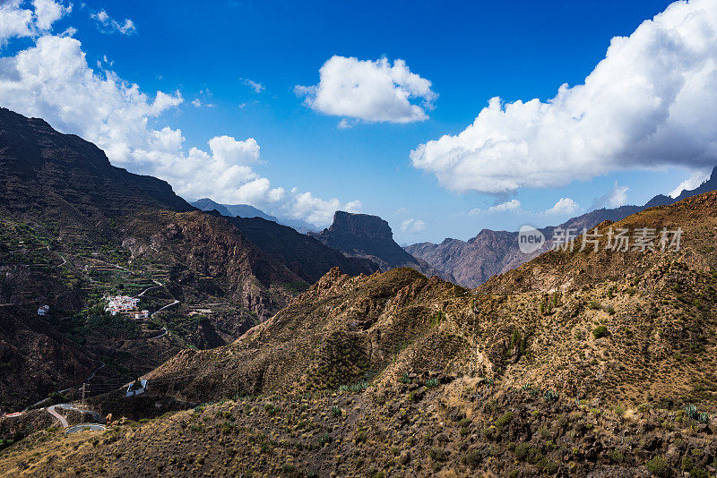 大加那利岛的风景全景