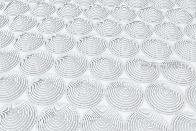 3D白圆螺旋抽象背景
