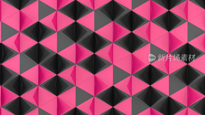 三维三角形棱镜折纸抽象背景