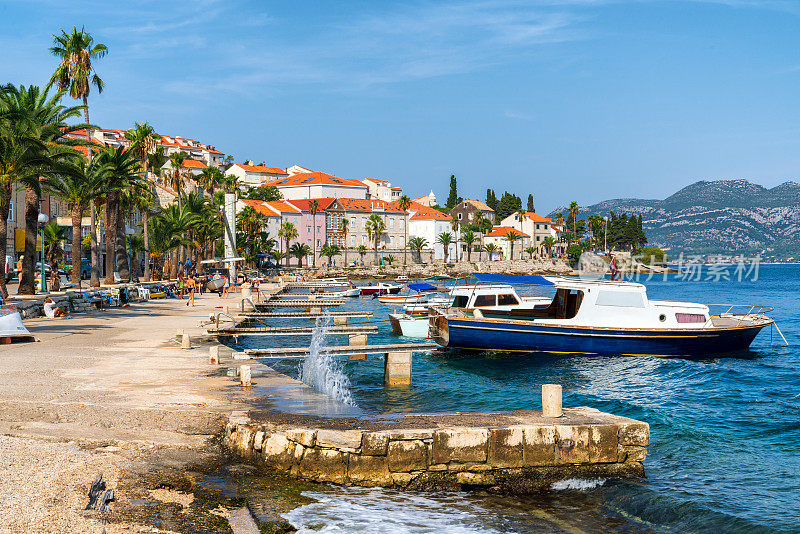 克罗地亚风景优美的科尔库拉岛