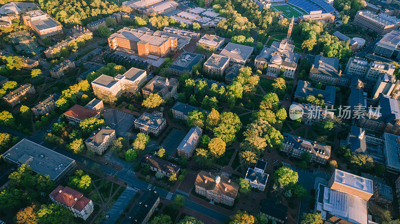 春天，北卡罗莱纳大学上空