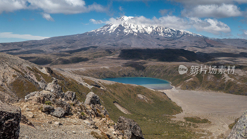 汤加里罗国家公园，新西兰:鲁阿佩胡火山的景色