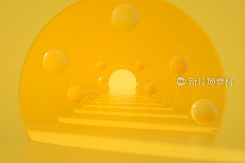 3D空隧道，走廊