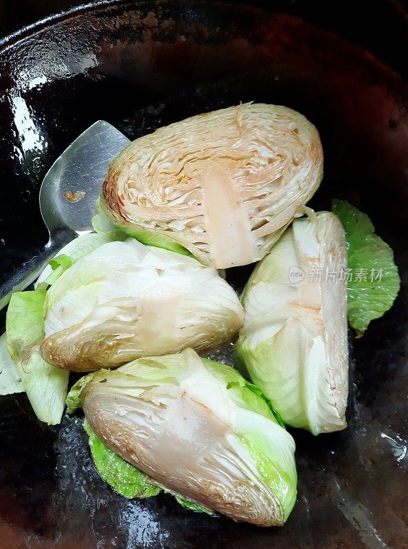 炒大白菜-食物准备。