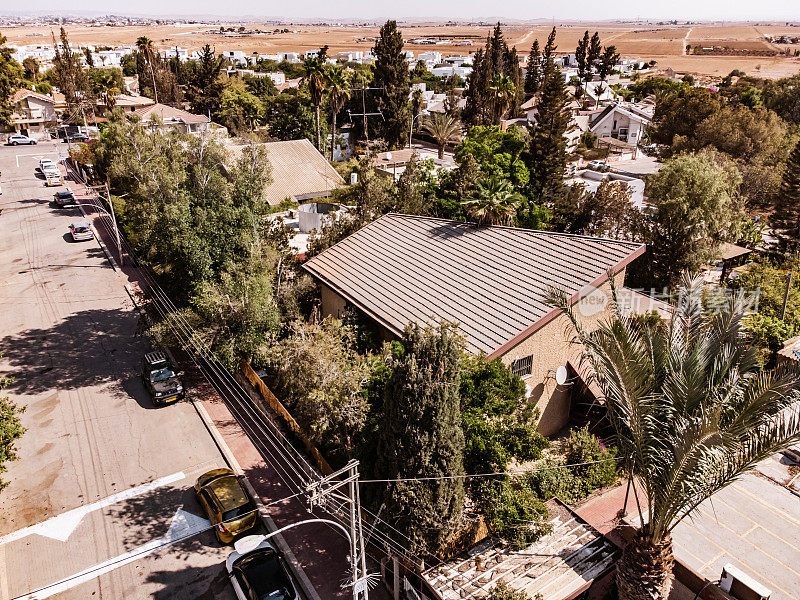 以色列奥梅尔镇的鸟瞰图