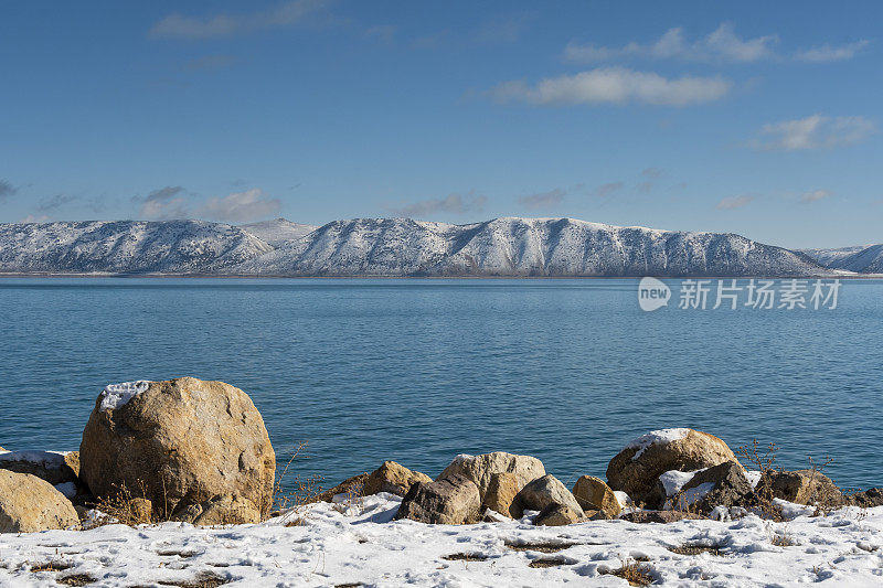 熊湖的海岸线，犹他州