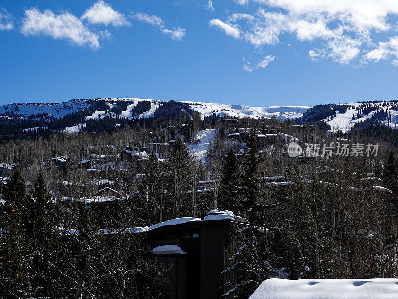 科罗拉多州阿斯彭雪场的冬季景色。