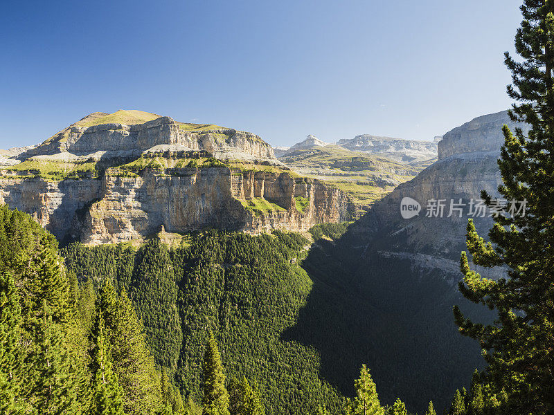 西班牙韦斯卡比利牛斯山奥尔德萨国家公园的风景