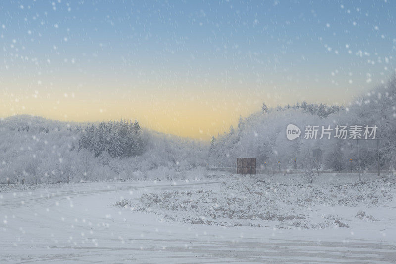 冬天的雪景