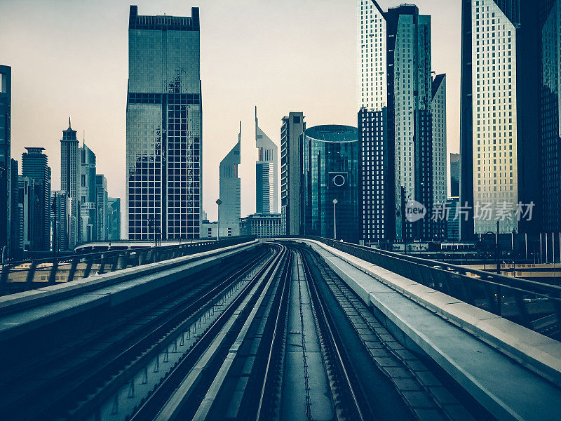 未来的地铁，迪拜，阿拉伯联合酋长国