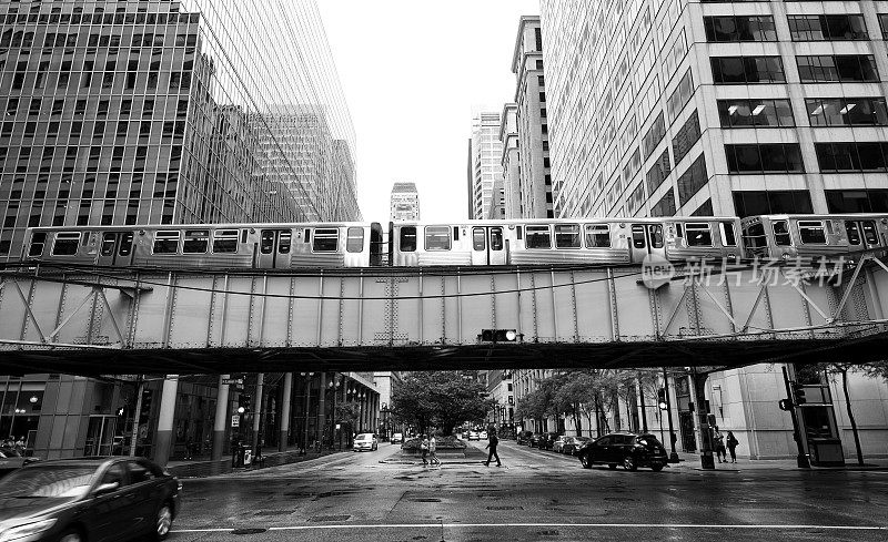 芝加哥高架火车。