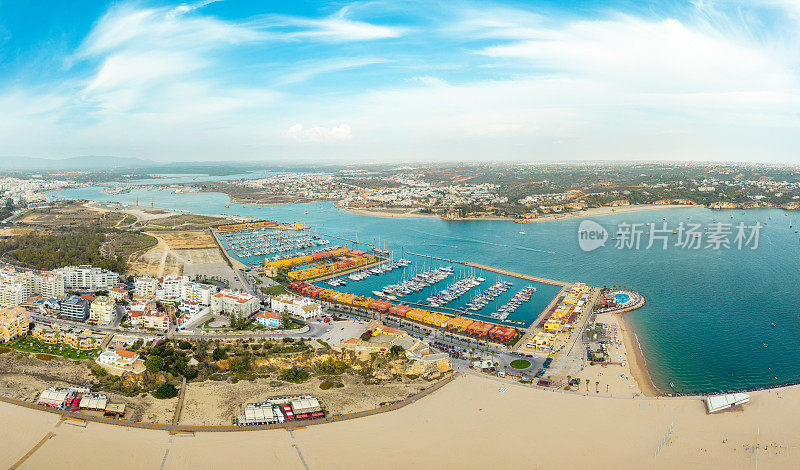 波尔蒂毛，葡萄牙:2022年10月9日:波尔蒂毛码头的鸟瞰图。