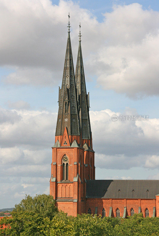 欧洲瑞典的乌普萨拉大教堂。