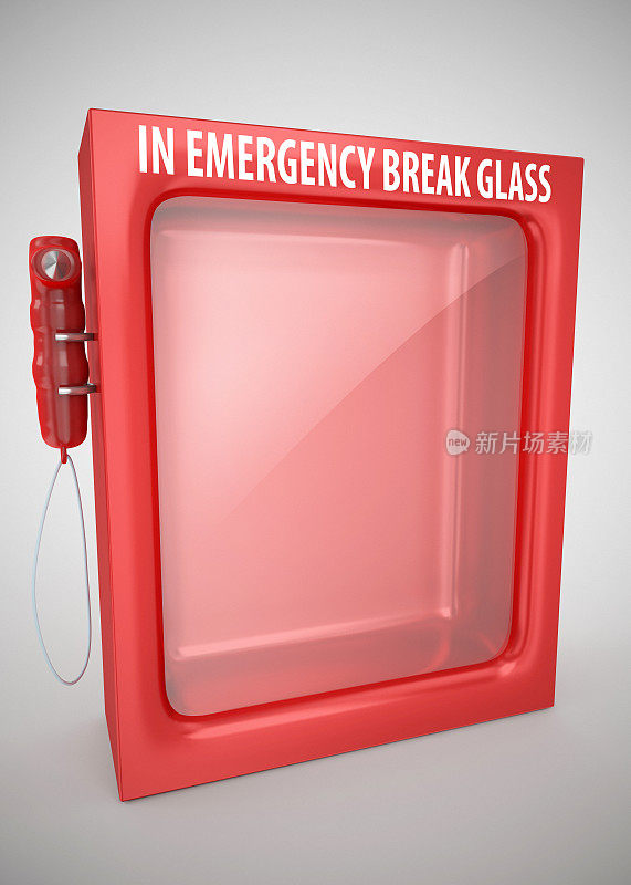 紧急情况下打碎玻璃