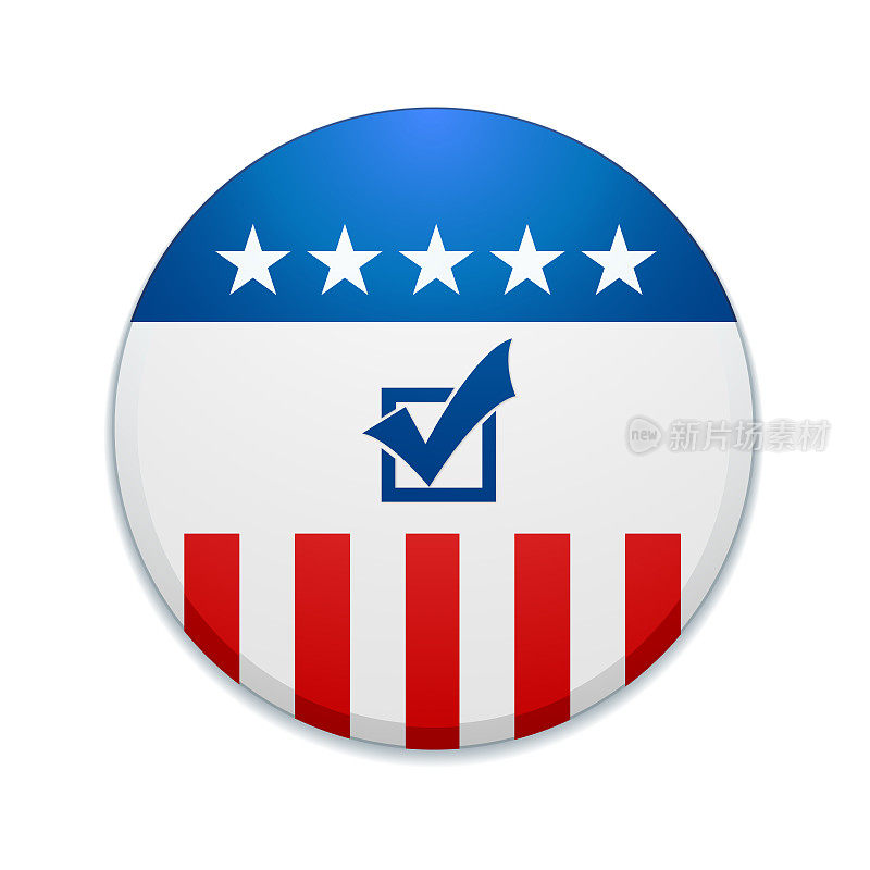 投票检查标记徽章