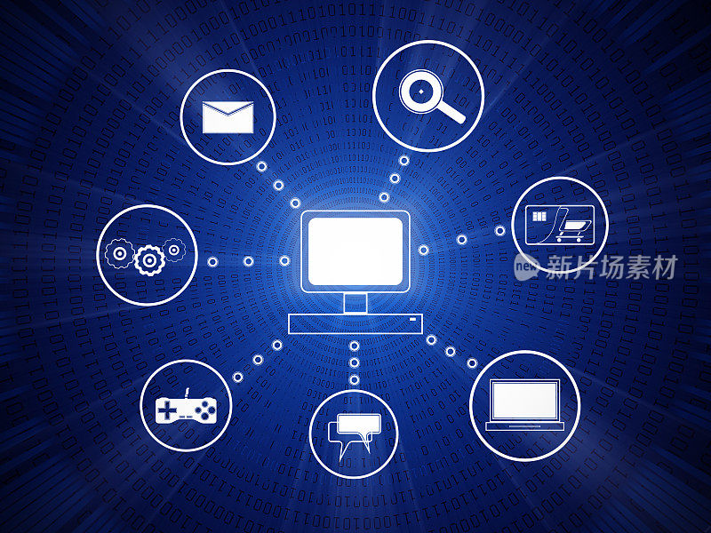 互联网通信数字概念