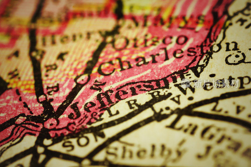 印第安纳州杰斐逊维尔的古董地图