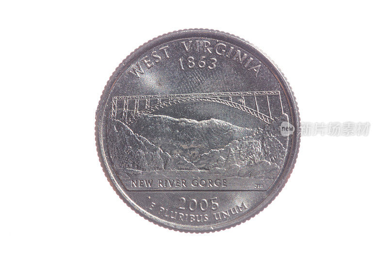 美国四分之一硬币-西弗吉尼亚州