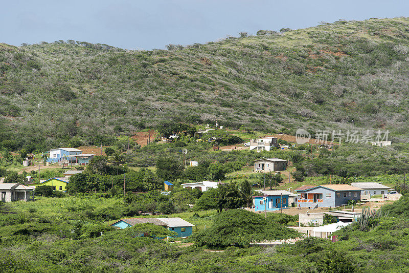 加勒比海的山坡上村