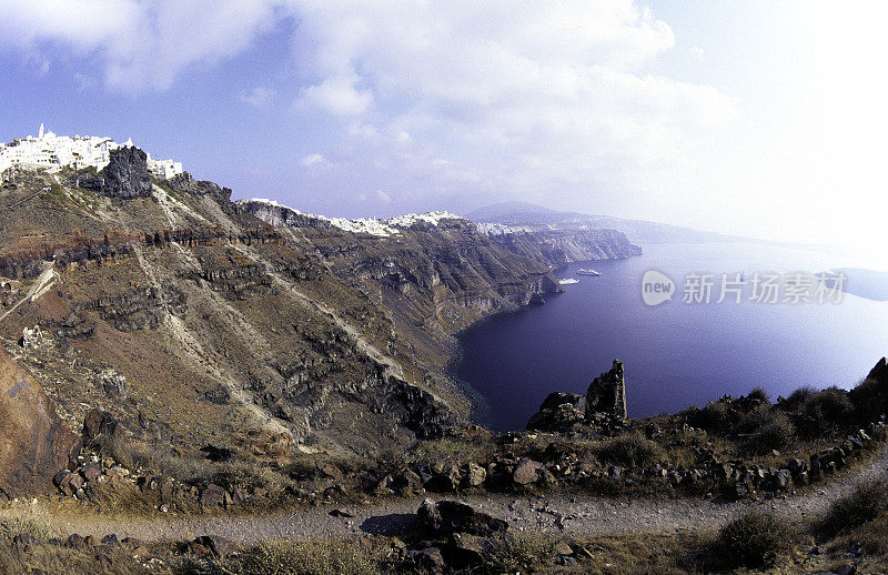 希腊，南爱琴海，基克拉迪斯集团，圣托里尼。