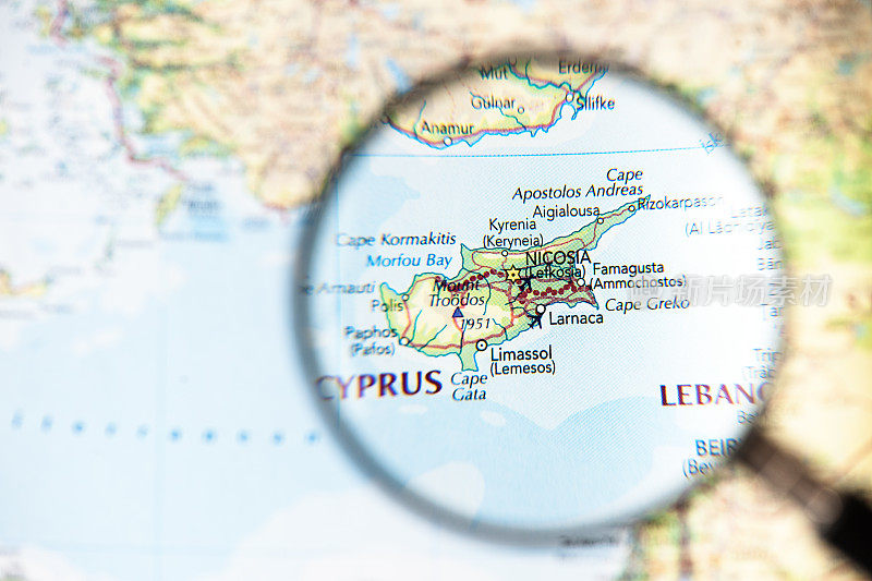 塞浦路斯岛地图