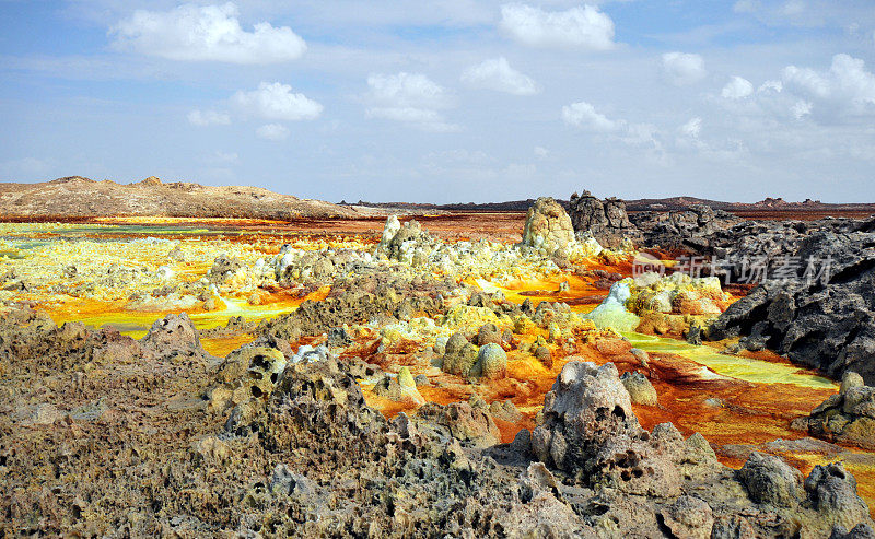 埃塞俄比亚达纳基尔洼地宽谷谷火山的火山口