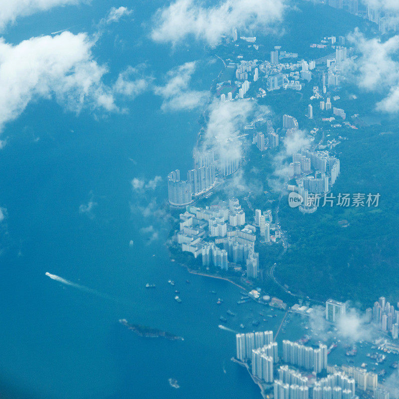 海滨城市鸟瞰图