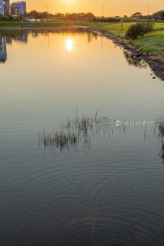 码头上的夕阳