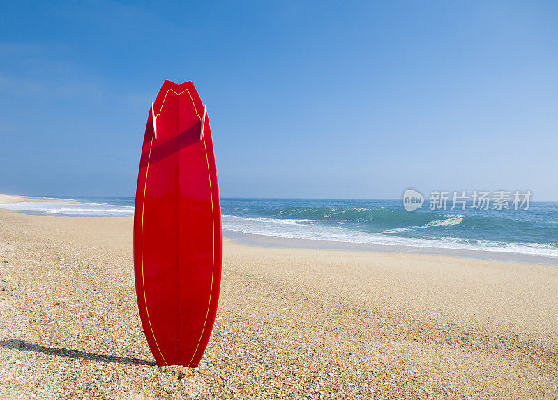 红色的冲浪板