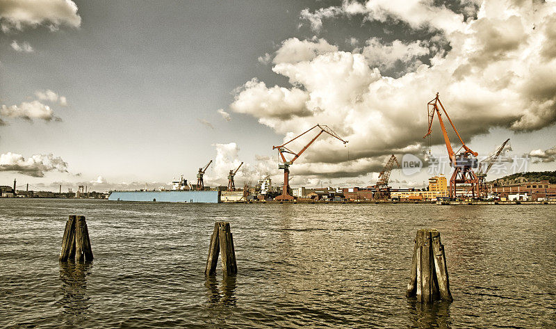 哥德堡港口。的看