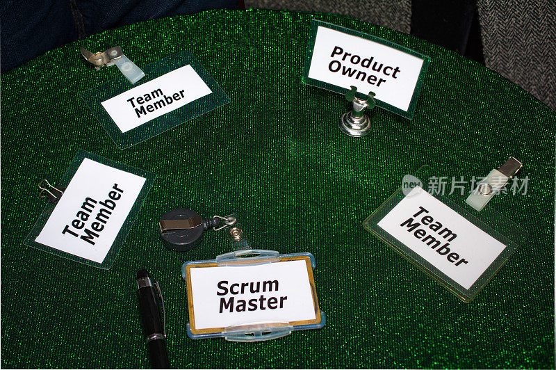 Scrum管理员，产品负责人和团队成员徽章