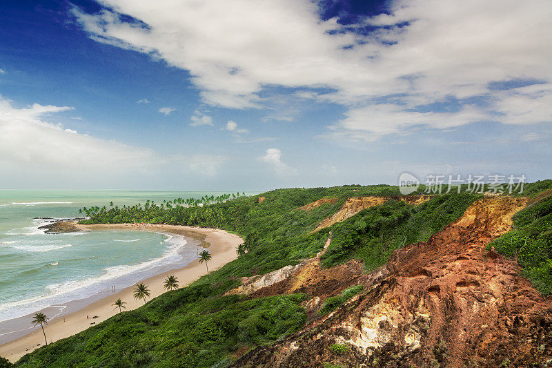 Coqueirinho海滩在若昂佩索阿，巴西东北部